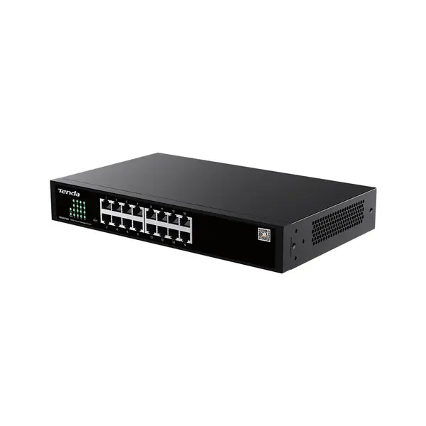 Switch retea Tenda TND-TEG2216D, 16 porturi Gigabit, management cloud si local, protectie 6KV, VLAN, QoS, montare rack