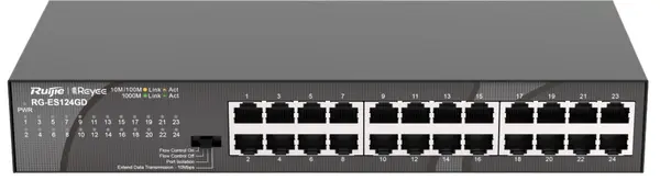 Switch Ruijie - RG-ES124GD, 24 porturi, negru