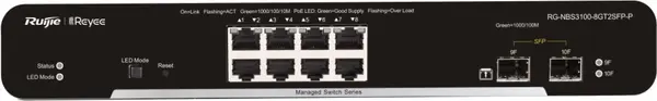 Switch Ruijie - RG-NBS3100-8GT2SFP, 10 porturi, negru