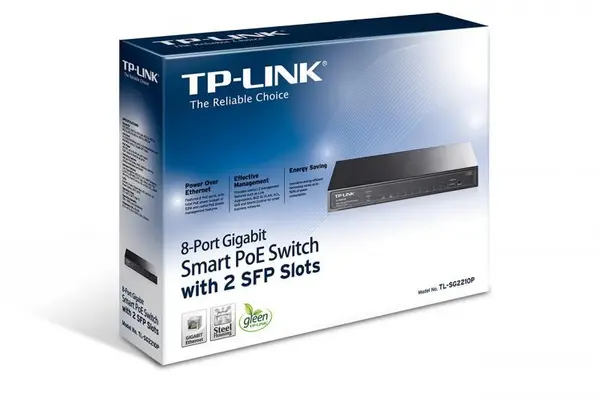 Switch Smart Jetstream 8 porturi PoE+ 2 sloturi SFP TP-Link - TL-SG2210P
