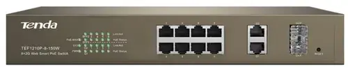Switch Tenda TEF1210P, 8 Porturi, PoE