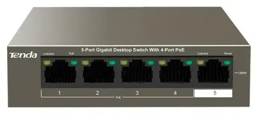 Switch Tenda TEG1105P-4-63W, Gigabit, 5 porturi, 4 x PoE