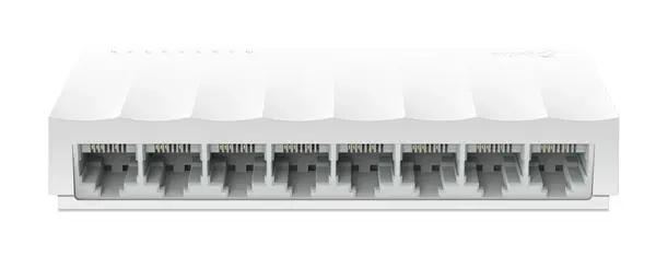 Switch TP-Link LS1008, 8 porturi 10/100 Mbps, fara management, carcasa plastic, tehnologie Green Ethernet
