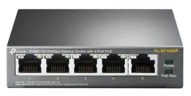 Switch TP-LINK TL-SF1005P, 5 Porturi, 4 x PoE
