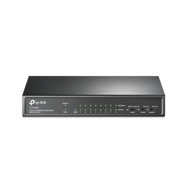 Switch TP-Link TL-SF1009P, 9 porturi, 10/100 Mbps