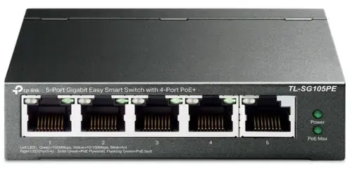 Switch TP-LINK TL-SG105PE, Gigabit, 5 Porturi, PoE+