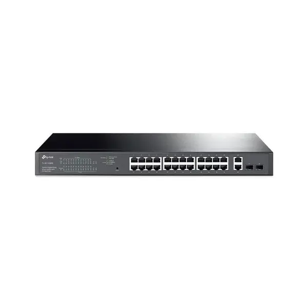Switch TP Link TL-SG1428PE, 28 porturi, 56 Gbps, 41.66 mpps, cu management