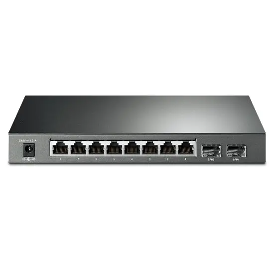Switch Tp-Link TL-SG2210P Smart JetStream cu 8 Porturi Gigabit PoE+ si 2 Sloturi SFP