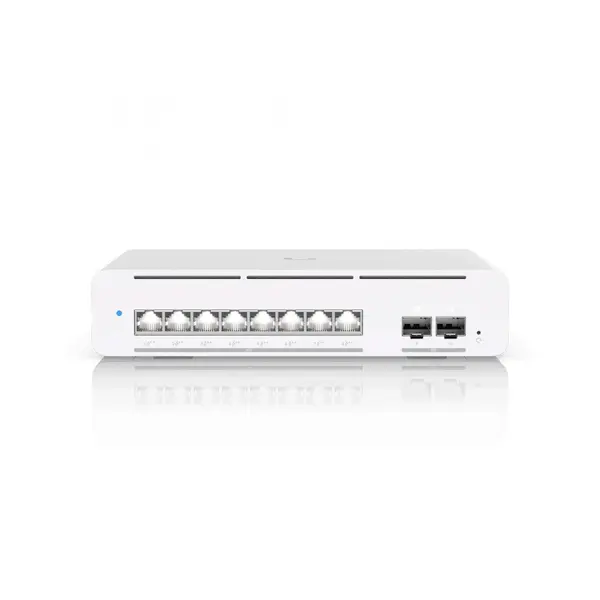 Switch Ubiquiti UniFi Pro XG 8 PoE, 8 porturi, 200 Gbps, RJ45, 2 x SFP+, Layer 2/3, cu management