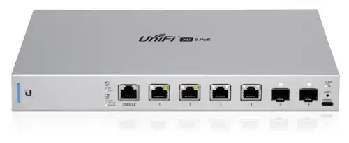 Switch Ubiquiti US-XG-6POE, Gigabit, 4 Porturi, Managed (Argintiu)