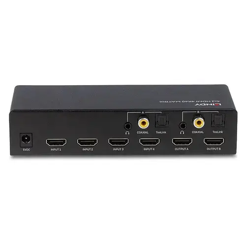 Switch Video Lindy LY-38084, 4x HDMI (Negru)
