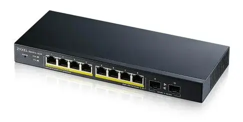 Switch ZyXEL GS1900-10HP-EU0102F, Smart Managed, Layer 2, POE, 8 Gigabit, 70 W, Fanless