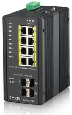 Switch ZyXEL RGS200-12P, Gigabit, 8 Porturi, PoE