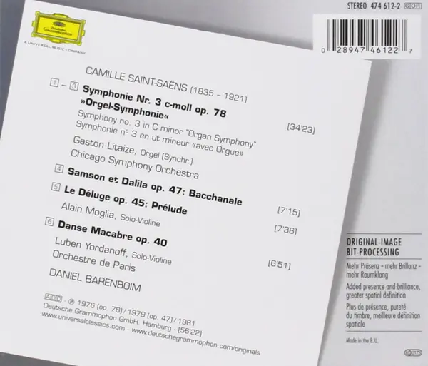 Symphony No. 3 'Organ Symphony' | Daniel Barenboim, Chicago Symphony Orchestra, Orchestre de Paris