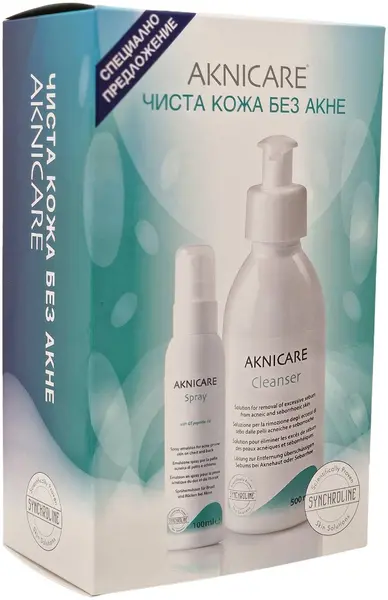 Synchroline Aknicare Set - Spray și Loțiune de Curățare, 100 + 500 ml