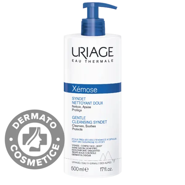 Syndet gel de curatare delicat Xemose C8+, 500ml, Uriage
