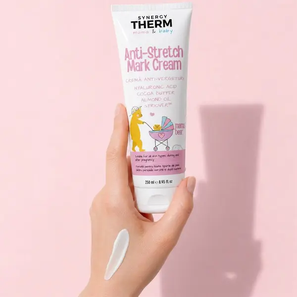 Synergy Therm Mama & Baby - Cremă Anti-Vergeturi cu Acid Hialuronic și Striover™, 250 ml