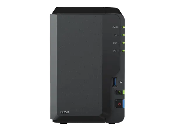 Synology DS223 - NAS 2 Bay, Quad Core, 2GB DDR4, Gigabit LAN, RAID 0 1