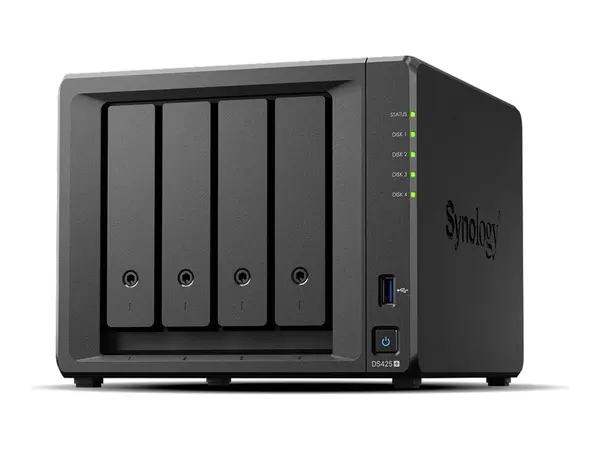 Synology DS425+ - NAS 4 Bay, Intel Celeron J4125, 2GB DDR4, 2 2.5GbE, RAID, Hot Swap