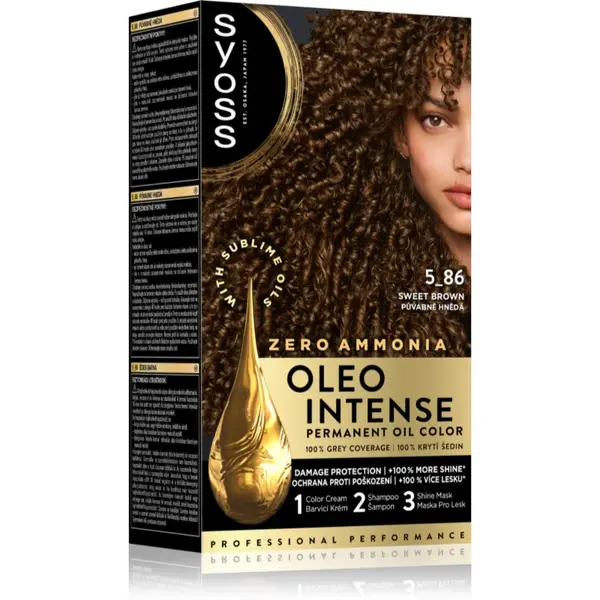 Syoss Oleo Intense Culoare permanenta pentru par cu ulei culoare 5-86 Sweet Brown 1 buc