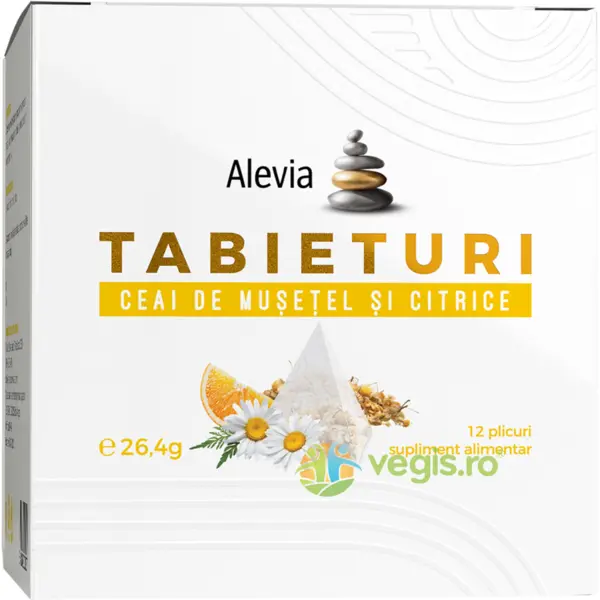 Tabieturi Ceai de Musetel si Citrice 12 plicuri piramida
