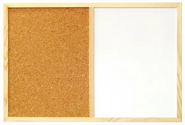 Tablă combinată Bi-Office - 60 x 40 cm, parte albă magnetică și plută