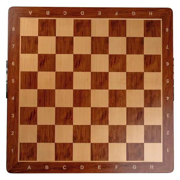 Tabla de sah din lemn padauk, 55 x 55 cm