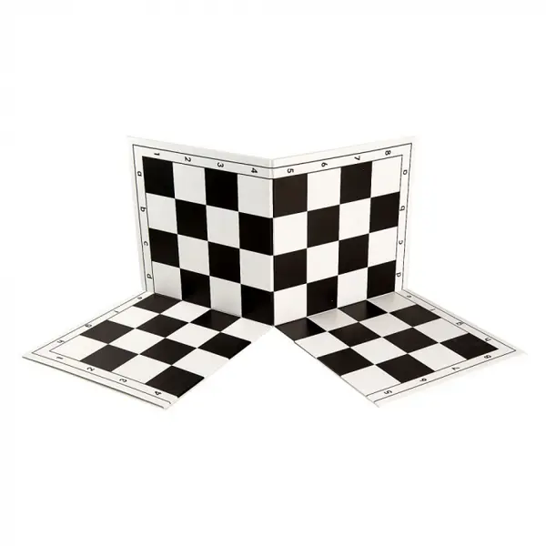 Tabla de sah din PVC - 57 mm pliabila in 4 negru