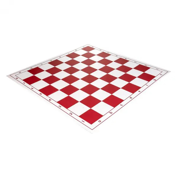 Tabla de sah pliabila PVC 51x51cm, patrat 57mm - Red