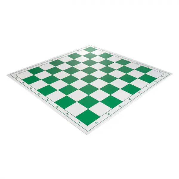 Tabla de sah pliabila PVC (alb-verde) 57 mm