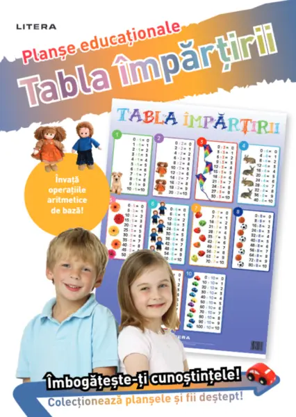 Tabla împărțirii. Planșe educaționale