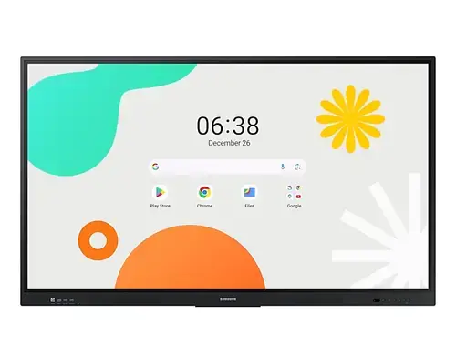 Tabla interactiva Samsung 65inch Signage Seria WAF LH65WAFWLGCXEN, 4K UHD (3840 x 2160), 40 puncte, Wi-Fi 5, Bluetooth, 8 ms, Android