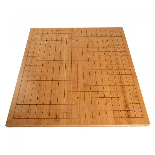 Tabla Joc Go profesionala (13x13 pe spate), lemn bambus 2 cm, cu linii gravate
