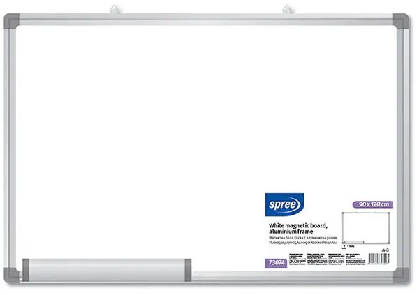 Tablă magnetică cu ramă de aluminiu Spree - 90 x 120 cm