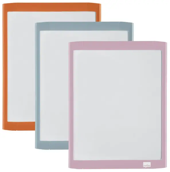 Tabla NOBO, 21x28 cm, magnetica, include marker, laveta si magneti, alb, rama pastel Tabla NOBO, 21x28 cm, magnetica, include marker, laveta si magneti, alb, rama pastel