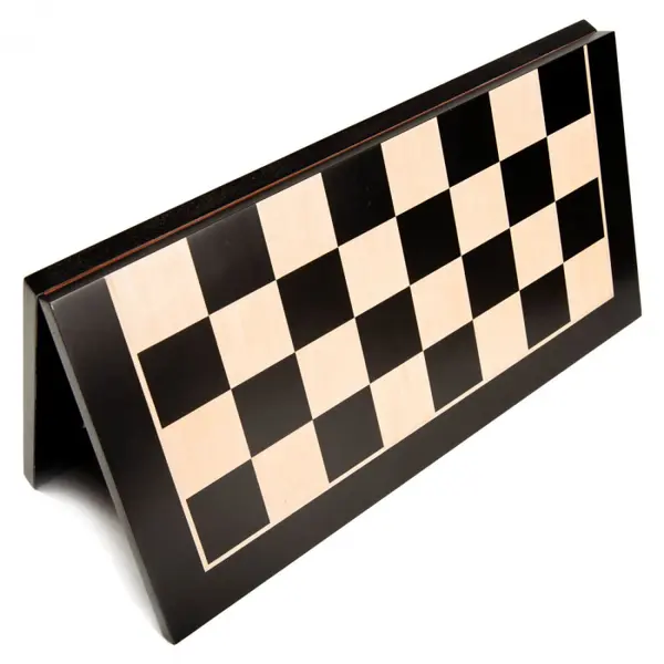 Tabla sah lemn pliabila - inlaid negru artar, 54x54 cm, patrat 58mm FN