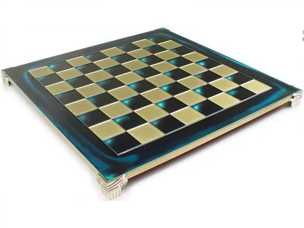 Tabla sah metal - Alama-Albastru - 44cm - Imperfecta