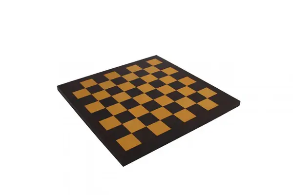 Tabla sah piele naturala black-mustard,34x34