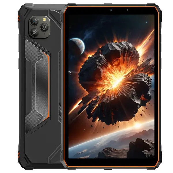 Tableta Blackview Active 5, Portocaliu, 4G, 8.68 , IPS 90Hz, 24GB RAM (6GB + 18GB Extensibili), 128 GB ROM, 16 MP, Android 15, Unisoc T615, Mod Manusi, TUV, 6600 mAh, 18 W, Dual SIM