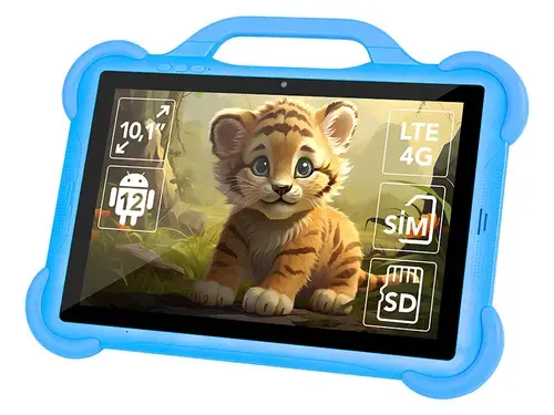 Tableta Blow KidsTAB10, Procesor Unisoc T606 Octa-Core, Ecran Multi-Touch 10.1inch, 4GB RAM, 64GB Flash, 8MP, Wi-Fi, Bluetooth, 4G, Android (Albastru)