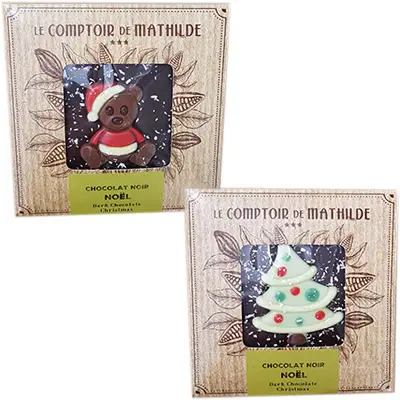 Tableta de ciocolata amaruie - Craciun | Comptoir de Mathilde