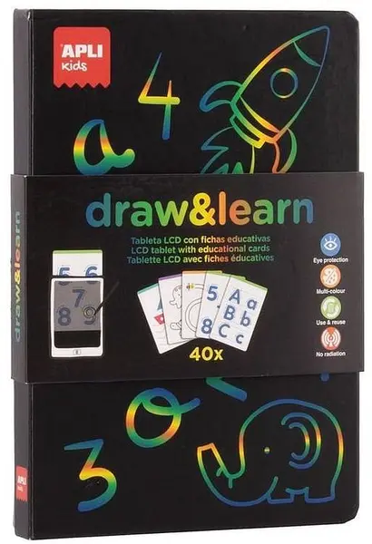 Tabletă de desen Apli Kids - cu 40 de șabloane