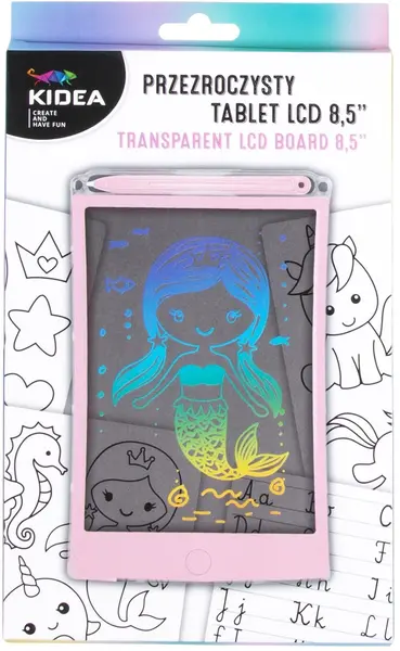 Tabletă de desen Kidea - ecran LCD, roz