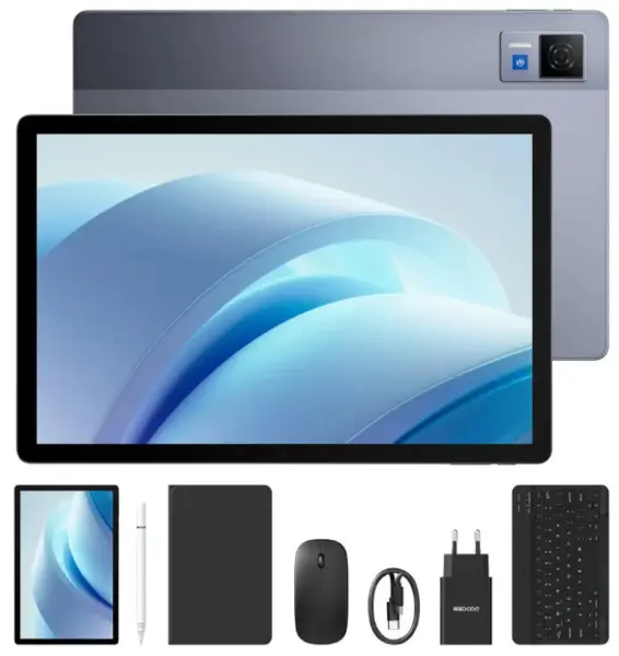 Tableta Doogee U13 VIP, Wi-Fi, Gri, 13 FHD+ IPS 90Hz, 32GB RAM (6GB + 26GB Extensibili), 256GB ROM, 13MP + 5MP, Android 16, Unisoc T7280, 11000mAh, 18W, Face ID, Quad Speakers