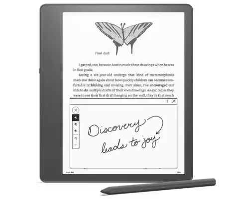 Tableta ePaper Amazon Kindle Scribe 2022, ecran 10.2inch, 300 ppi, Premium Pen inclus, 16GB, Wi-Fi (Gri)