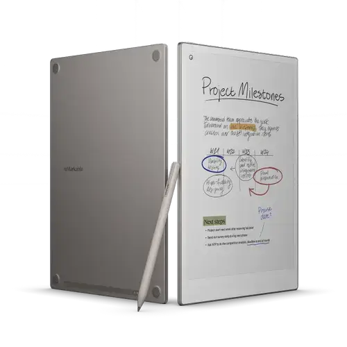 Tableta ePaper reMarkable Paper Pro + Pen Marker Plus, Display Canvas Color 11.8inch, Procesor Cortex-A53 1.8GHz Quad-Core, 2GB RAM, 64GB Flash, Wi-Fi (Argintiu)