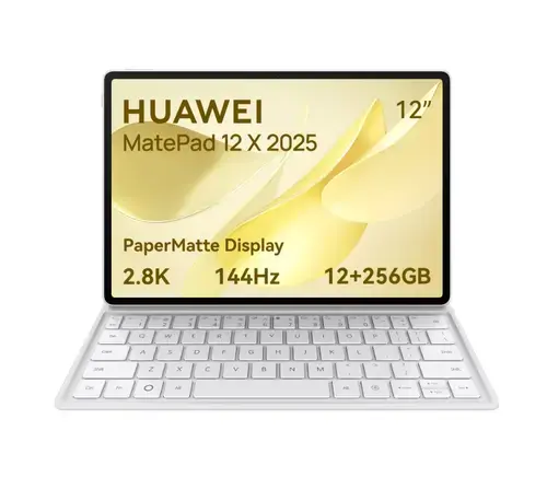 Tableta Huawei MatePad 12 X PaperMatte Edition 2025, Procesor HiSilicon Kirin T92B Octa-Core, Ecran LCD 12inch, 12GB RAM, 256GB Flash, 50MP, Wi-Fi, Bluetooth, Harmony OS + Tastatura Huawei (Alb)