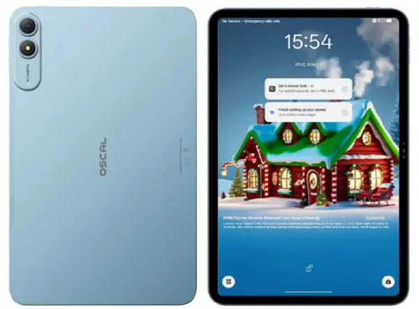 Tableta Oscal Pad 200, Albastru, 4G, 13.4 FHD+ 120Hz, Android 16, 24GB RAM (6GB + 18GB Extensibili), 256GB ROM, Unisoc T7280, 16MP, PC Mode 3.0, Functii AI, Face ID, 8300mAh, 18W, Dual SIM