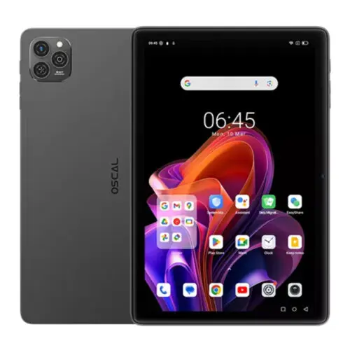 Tableta OSCAL Pad 9, Gri, 4G LTE, 10.1 HD+ IPS, 12GB RAM (4GB + 8GB extensibili), 128GB, Android 15, 7700mAh, Dual SIM