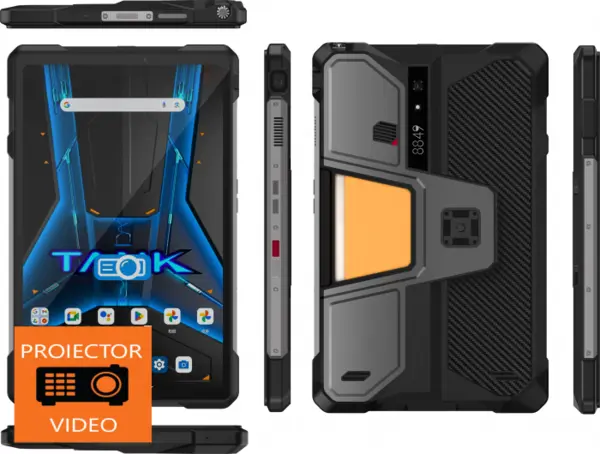 Tableta PC Unihertz 8849 Pad Tank, Black, Proiector Video, 5G, 10.95 FHD+, 120 Hz, Android 14, 32GB RAM (16GB + 16GB extensibili), 512GB ROM, 50MP, 21000mAh, Dual SIM